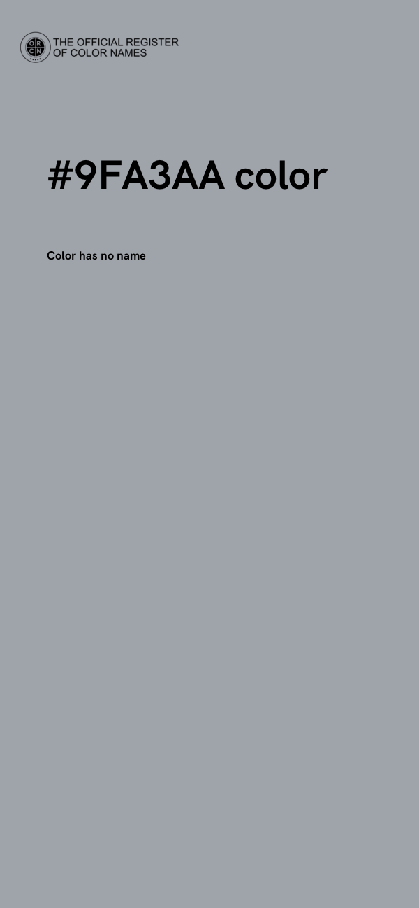#9FA3AA color image