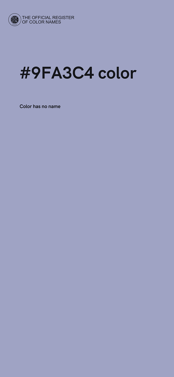 #9FA3C4 color image