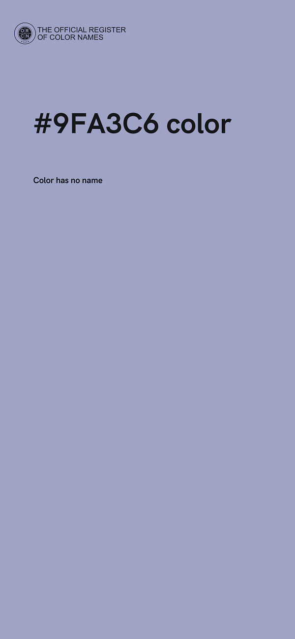 #9FA3C6 color image