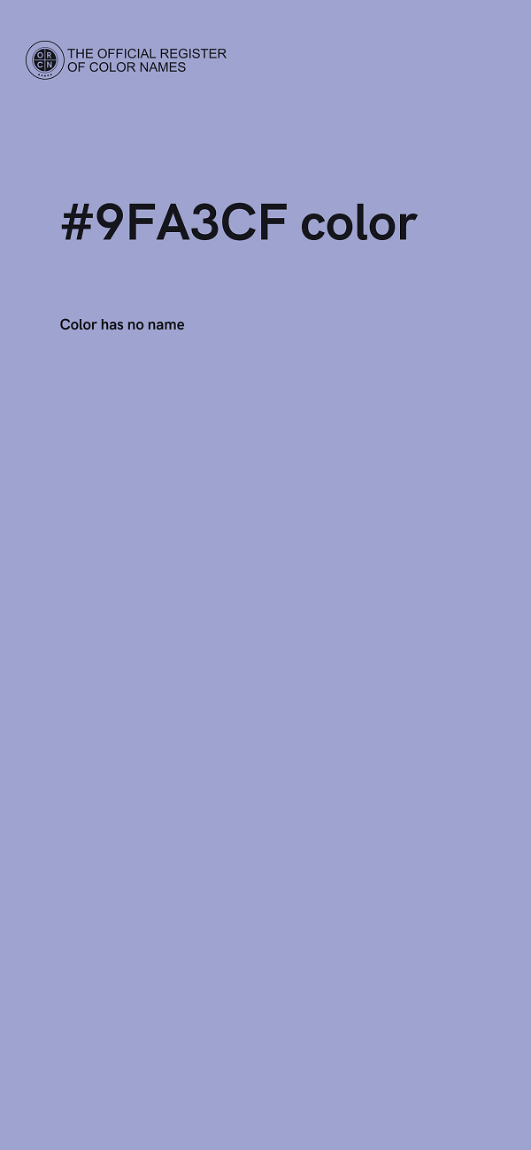 #9FA3CF color image