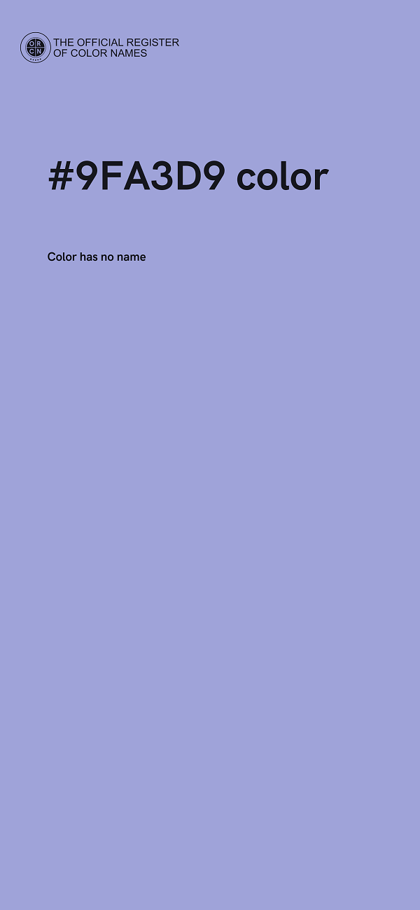 #9FA3D9 color image