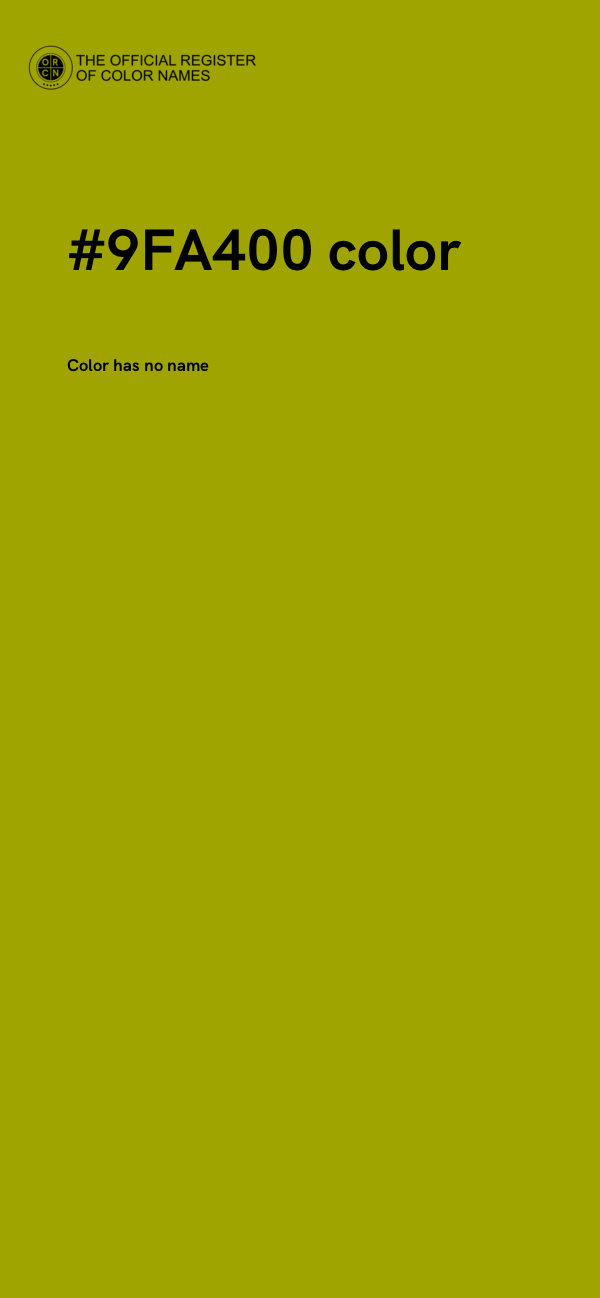 #9FA400 color image