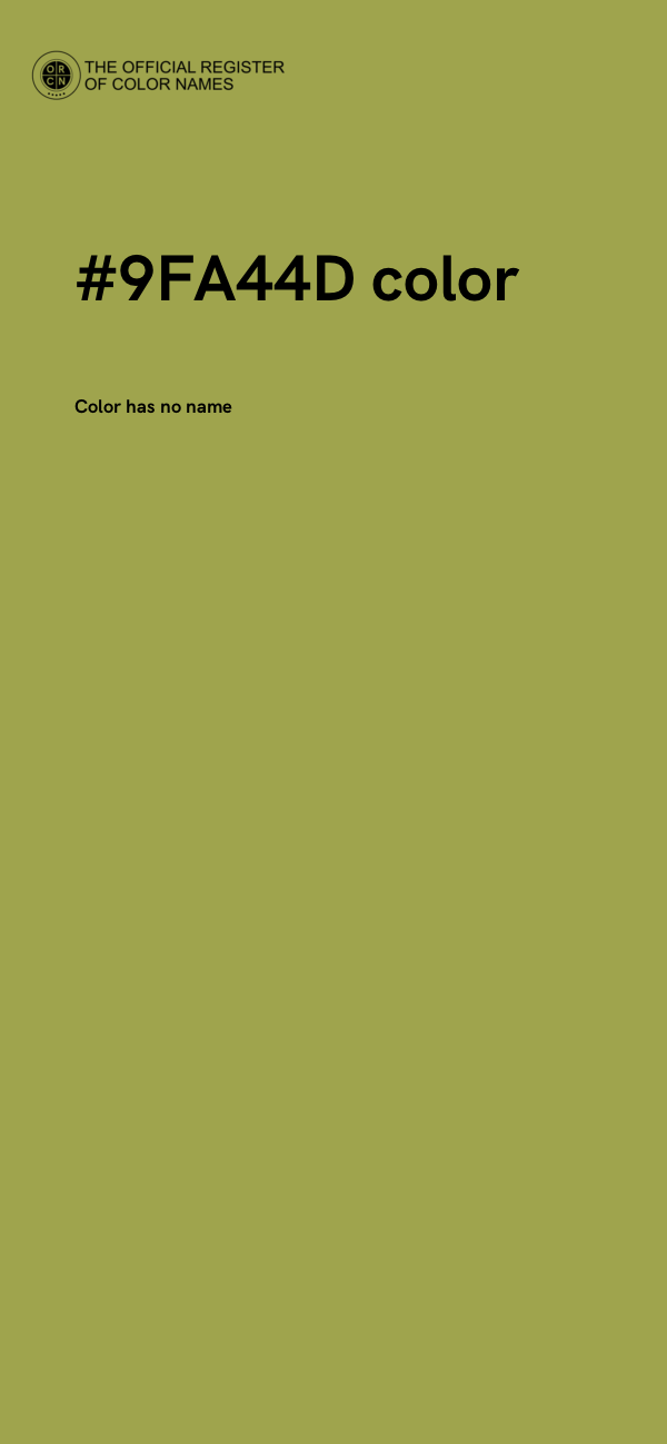 #9FA44D color image