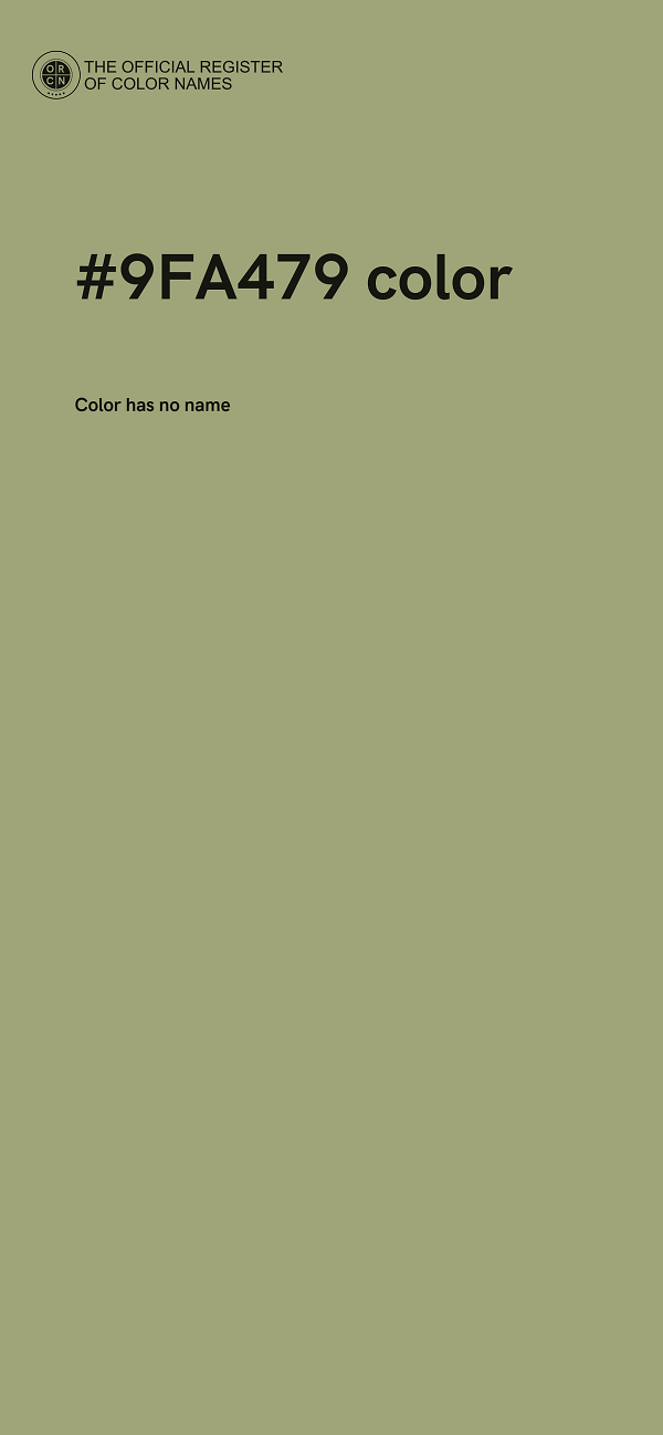 #9FA479 color image