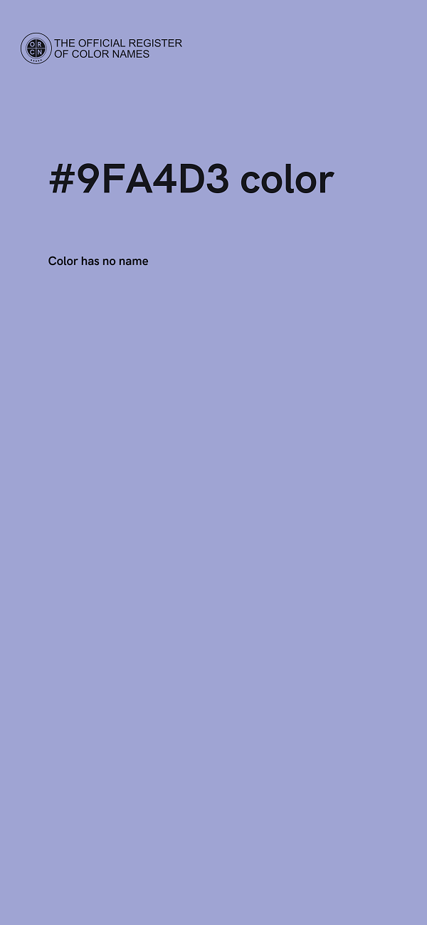 #9FA4D3 color image