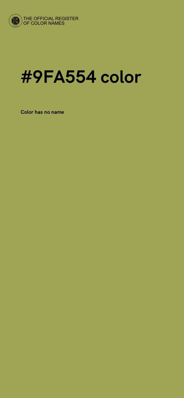 #9FA554 color image