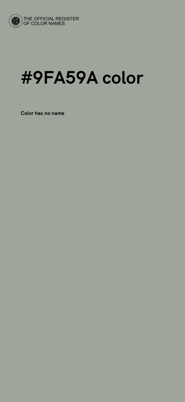 #9FA59A color image