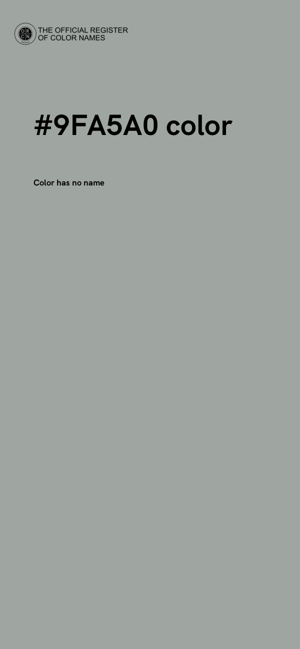 #9FA5A0 color image