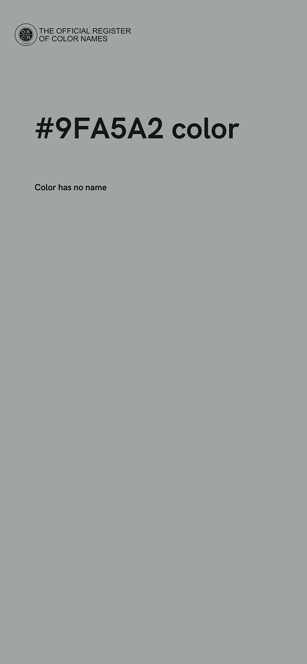 #9FA5A2 color image