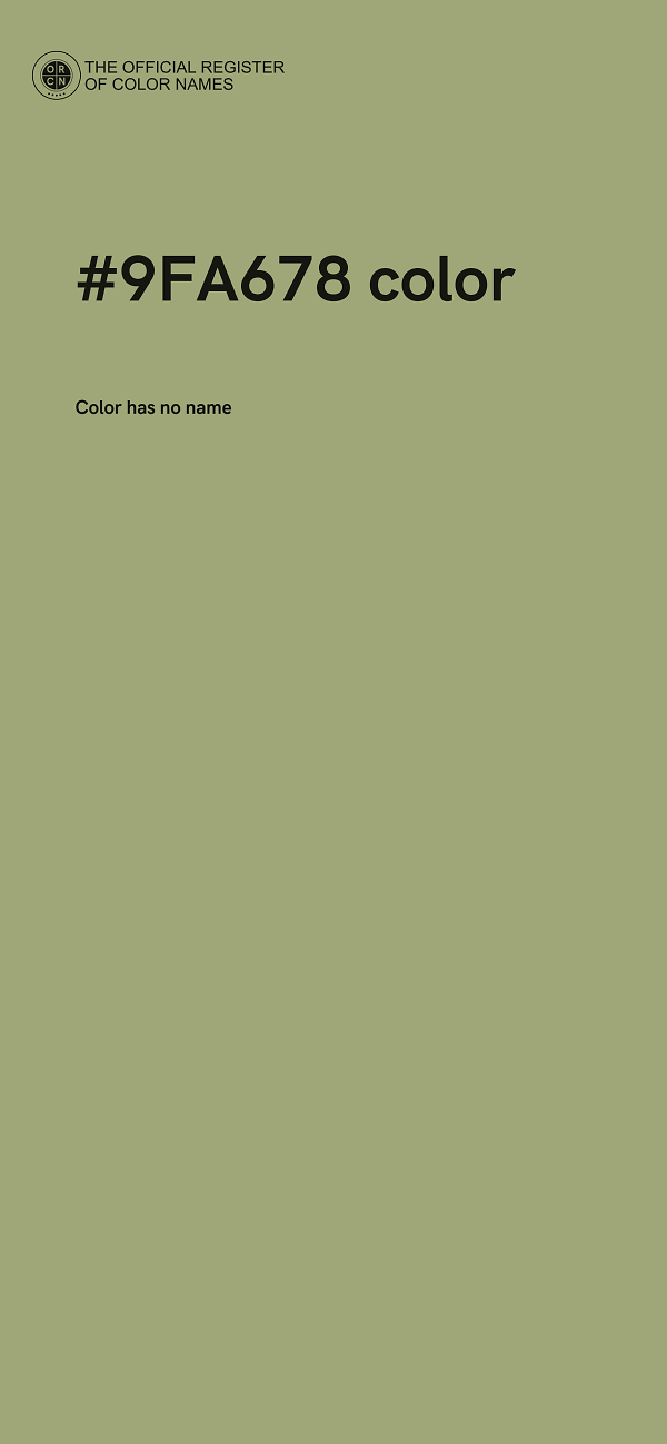 #9FA678 color image