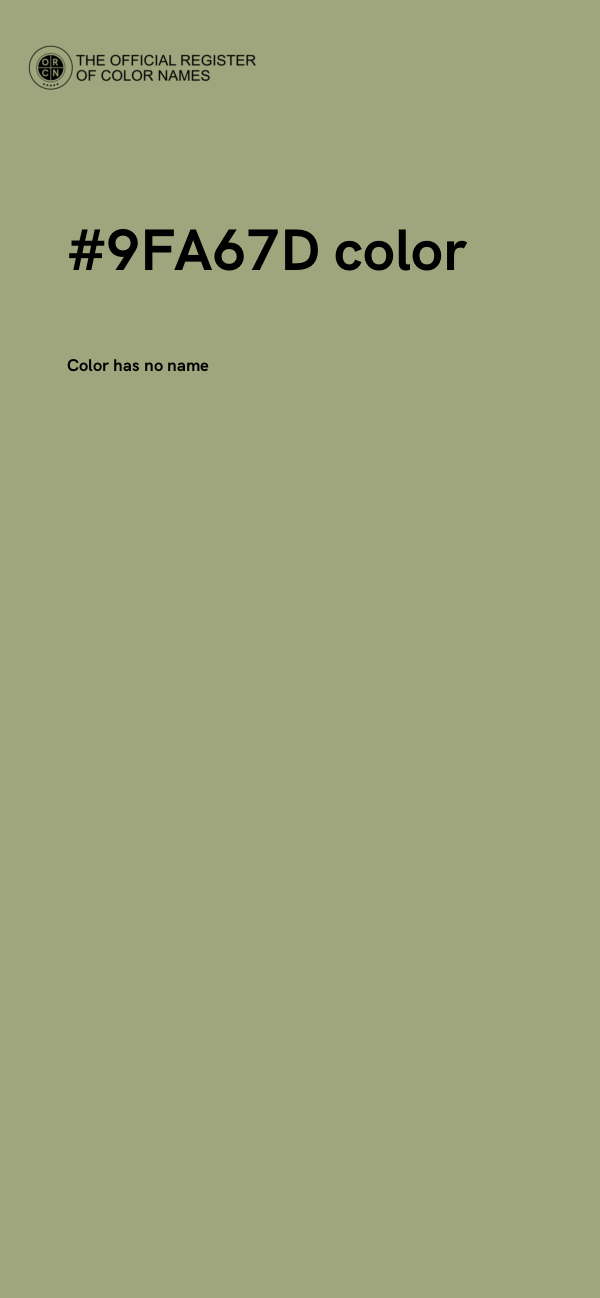 #9FA67D color image