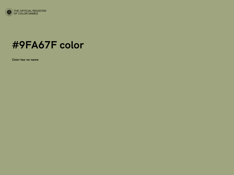 #9FA67F color image