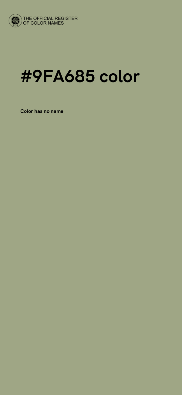 #9FA685 color image