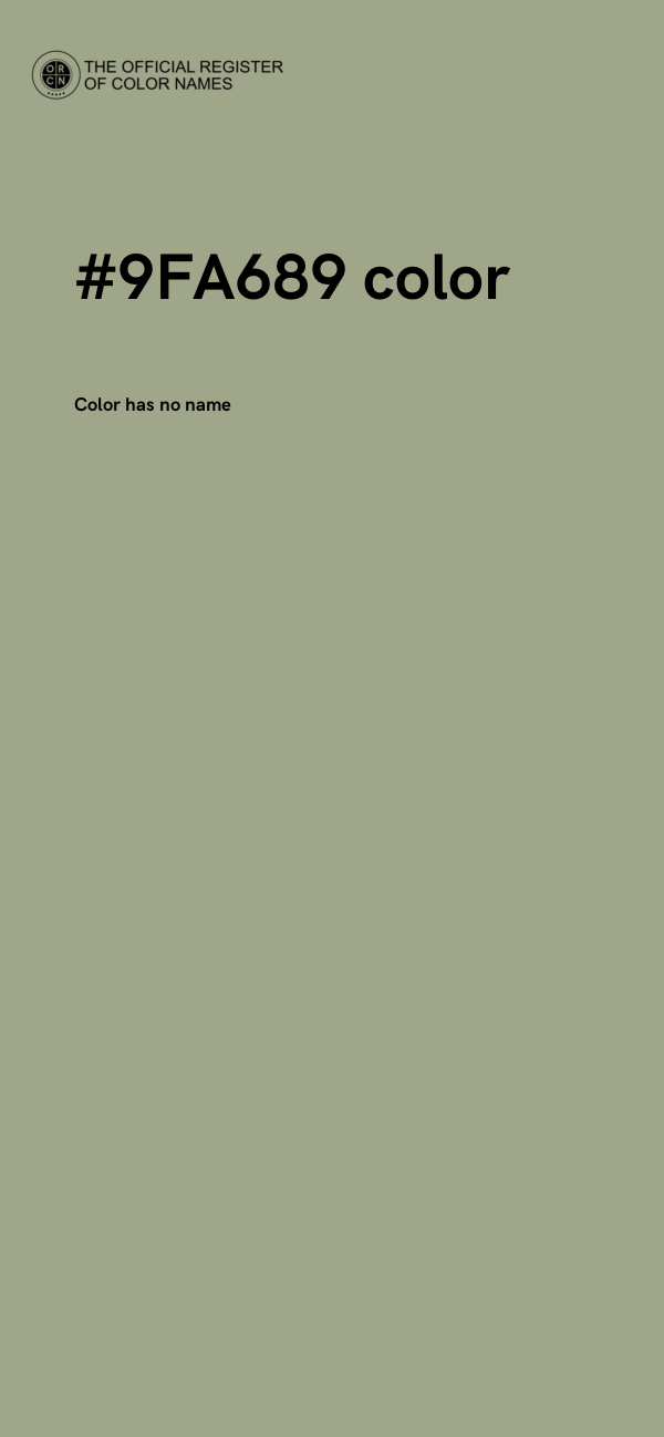 #9FA689 color image