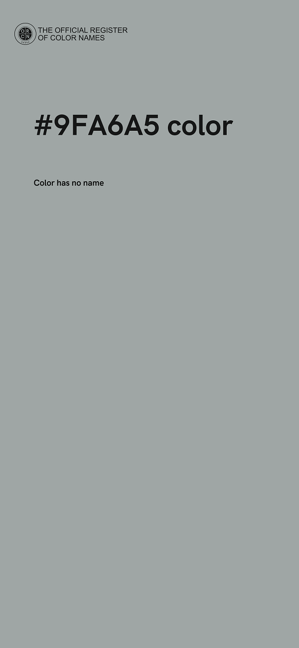 #9FA6A5 color image