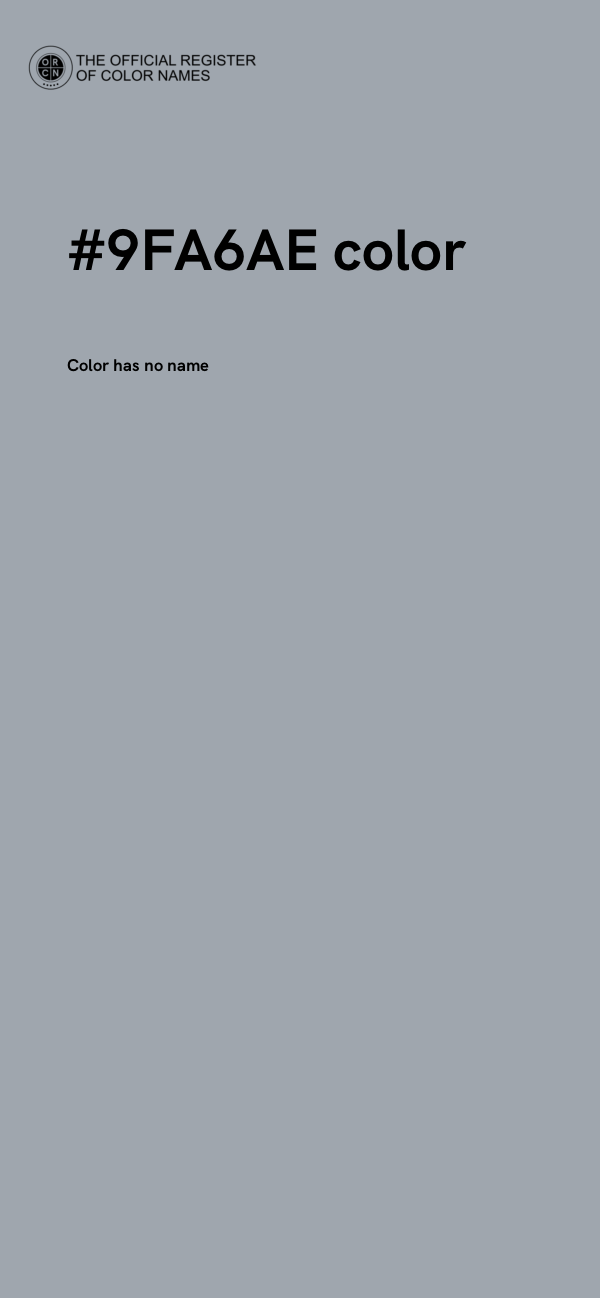 #9FA6AE color image