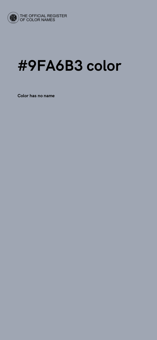 #9FA6B3 color image