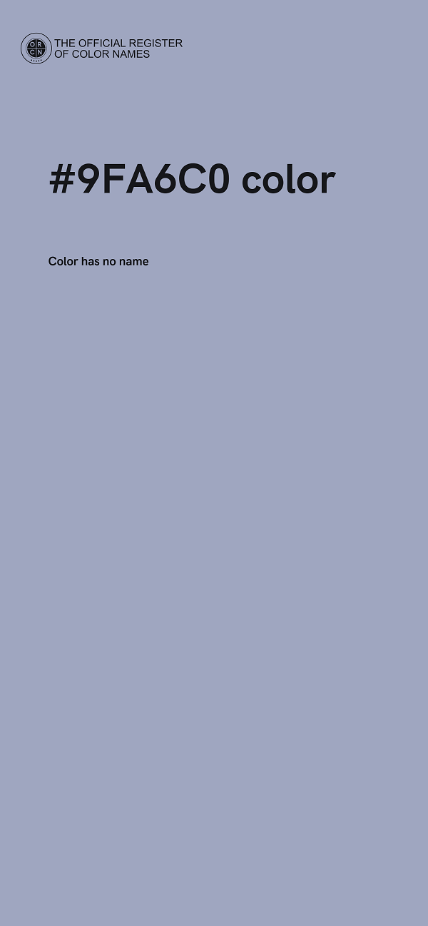 #9FA6C0 color image