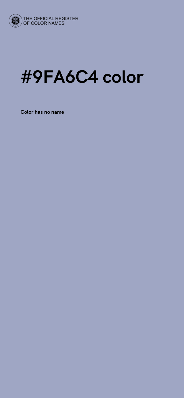 #9FA6C4 color image