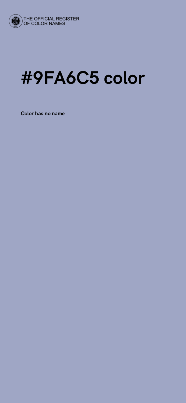 #9FA6C5 color image