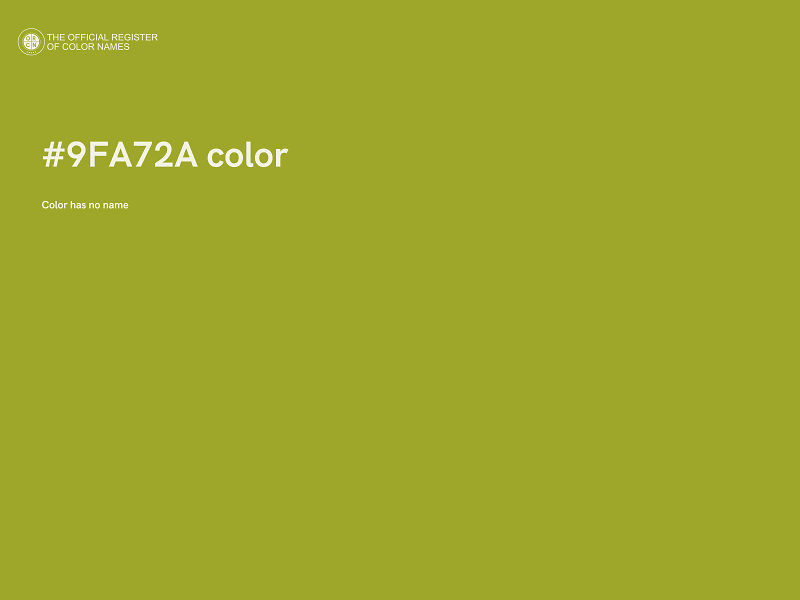 #9FA72A color image