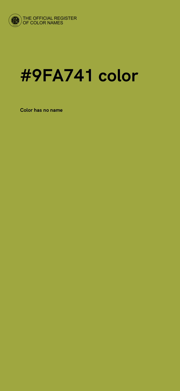 #9FA741 color image
