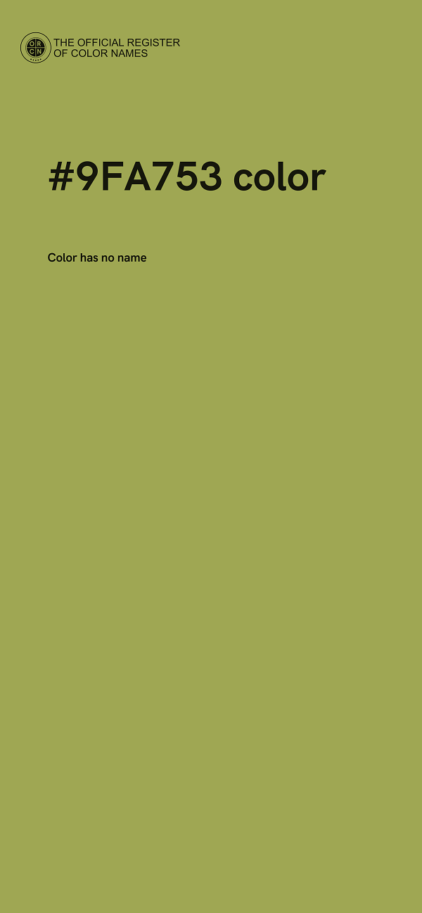 #9FA753 color image