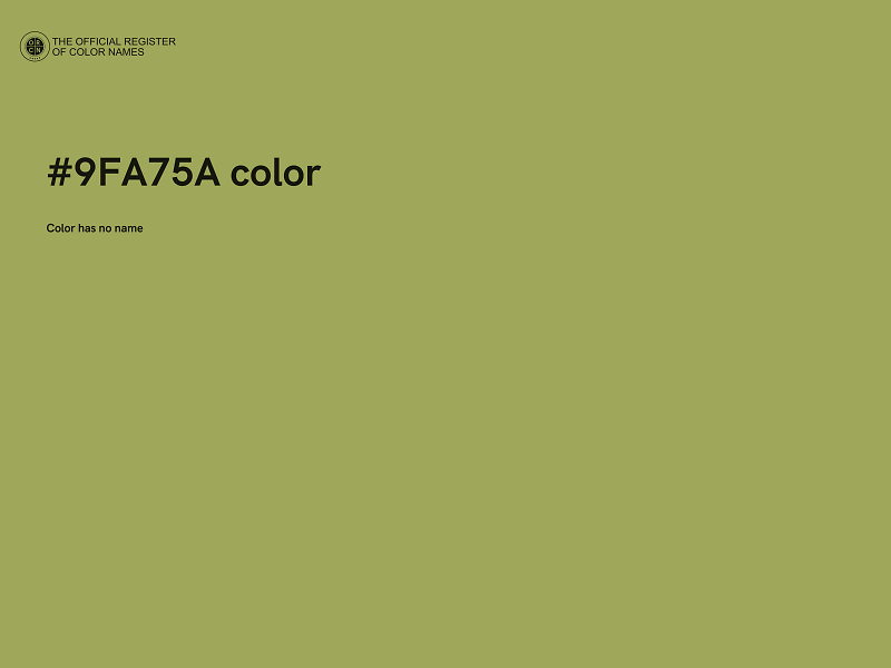 #9FA75A color image