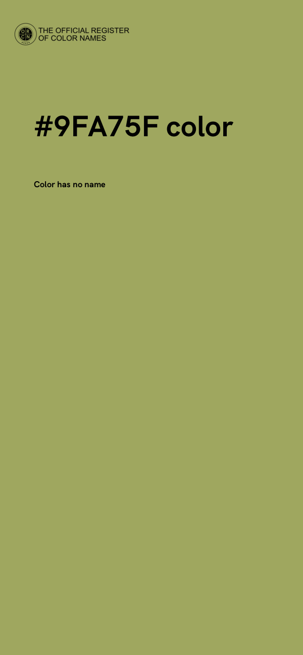 #9FA75F color image