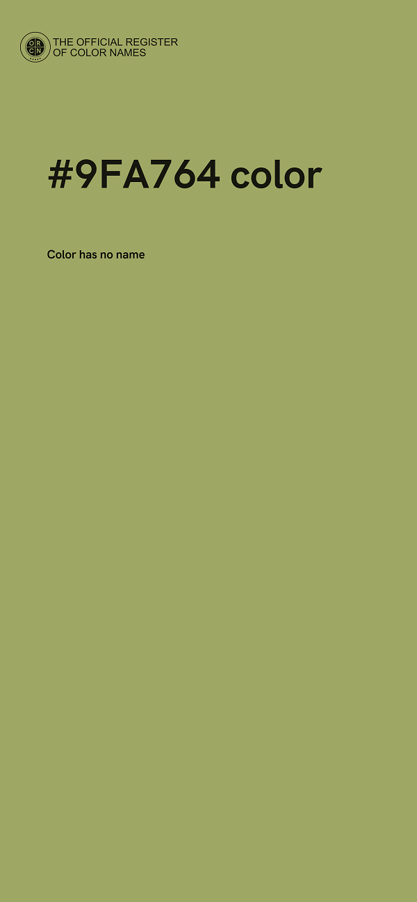 #9FA764 color image