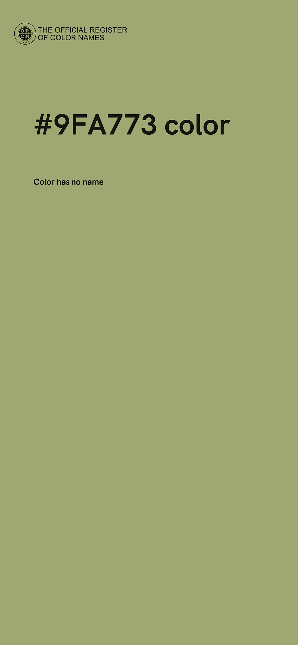 #9FA773 color image