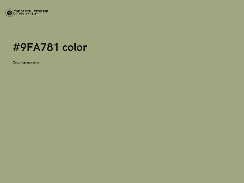 #9FA781 color image