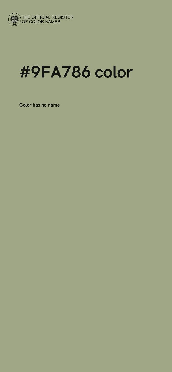 #9FA786 color image