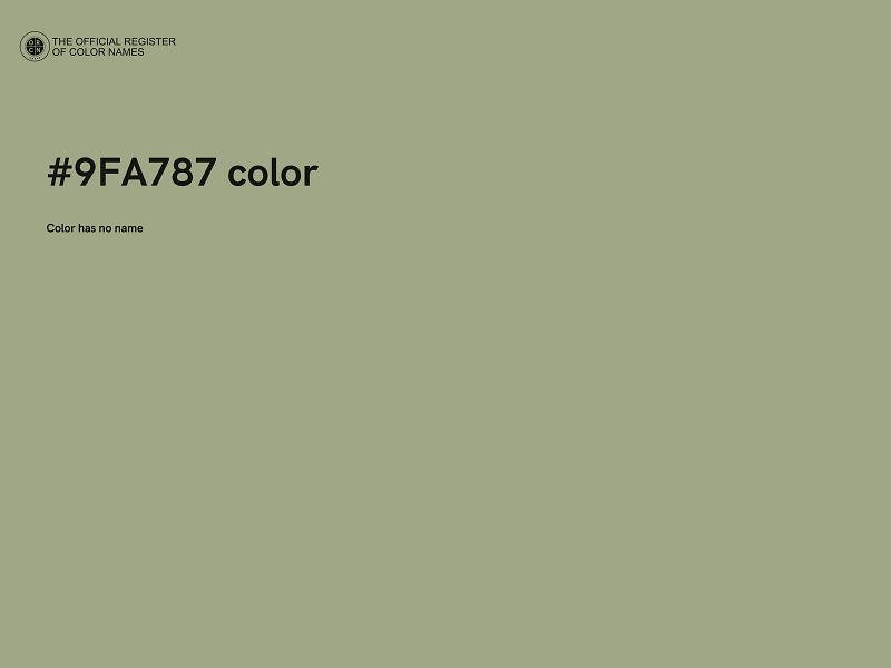 #9FA787 color image