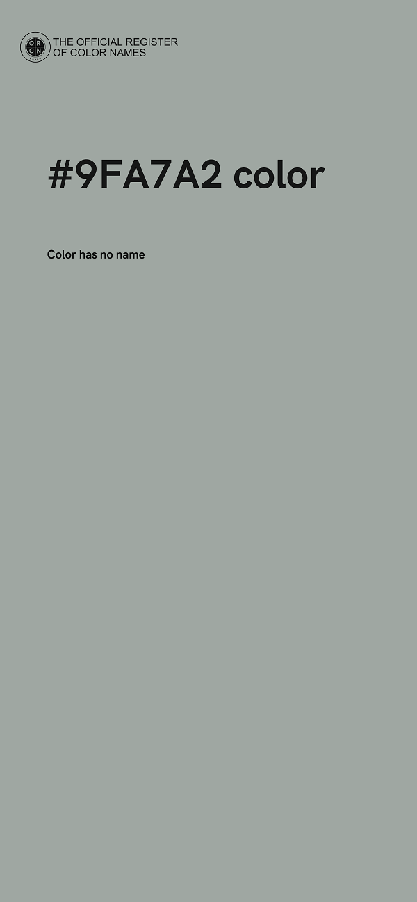 #9FA7A2 color image