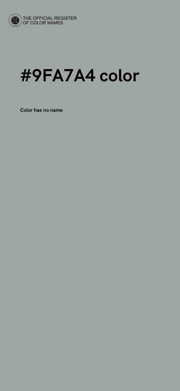 #9FA7A4 color image
