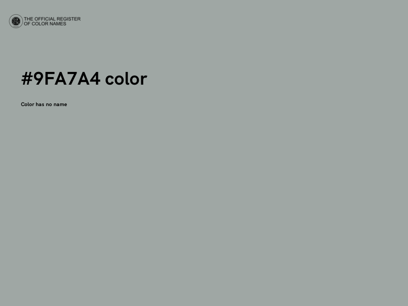 #9FA7A4 color image