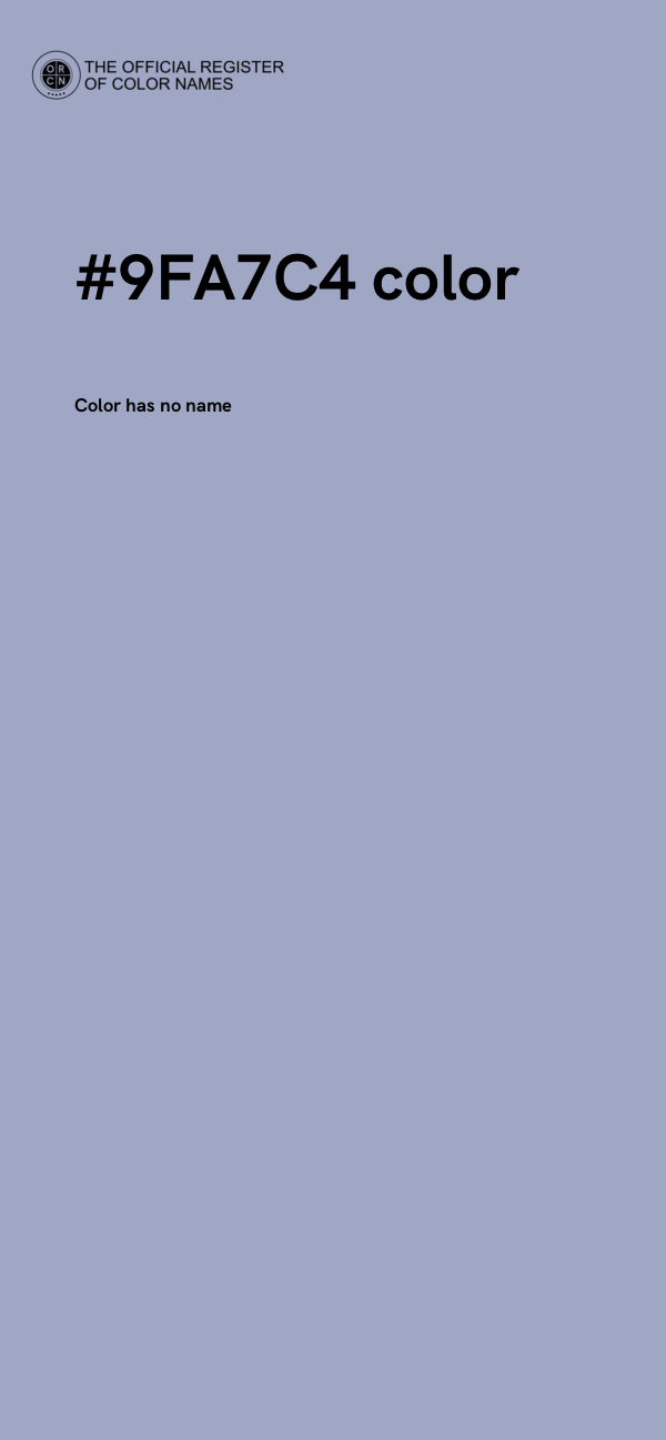 #9FA7C4 color image