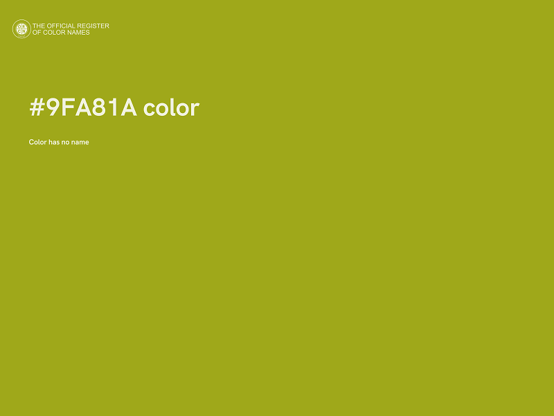 #9FA81A color image