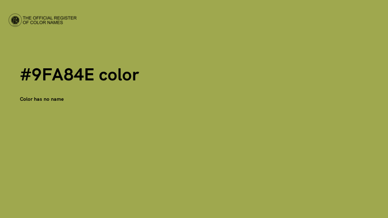 #9FA84E color image
