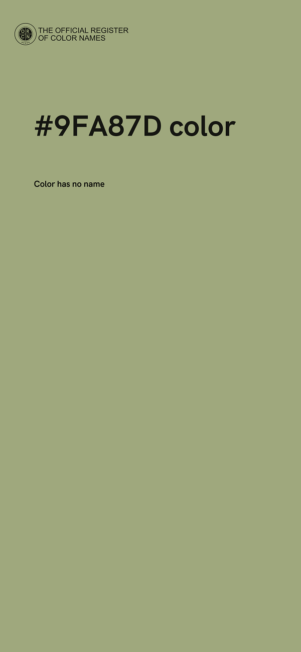#9FA87D color image