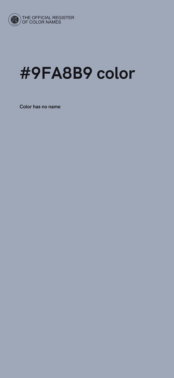 #9FA8B9 color image