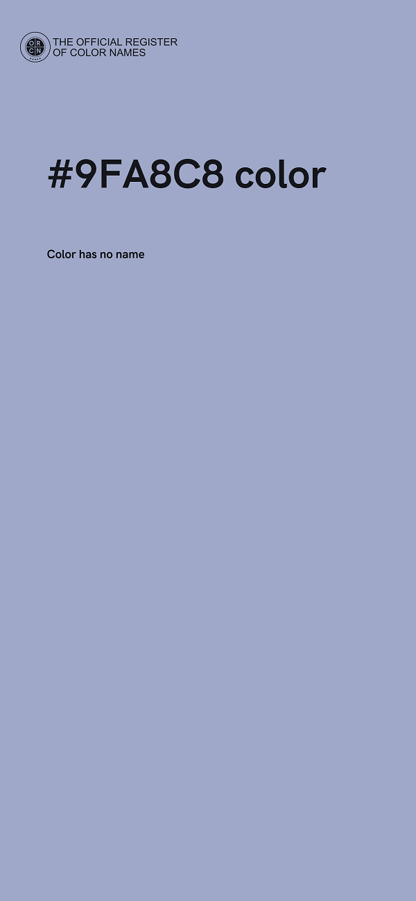 #9FA8C8 color image