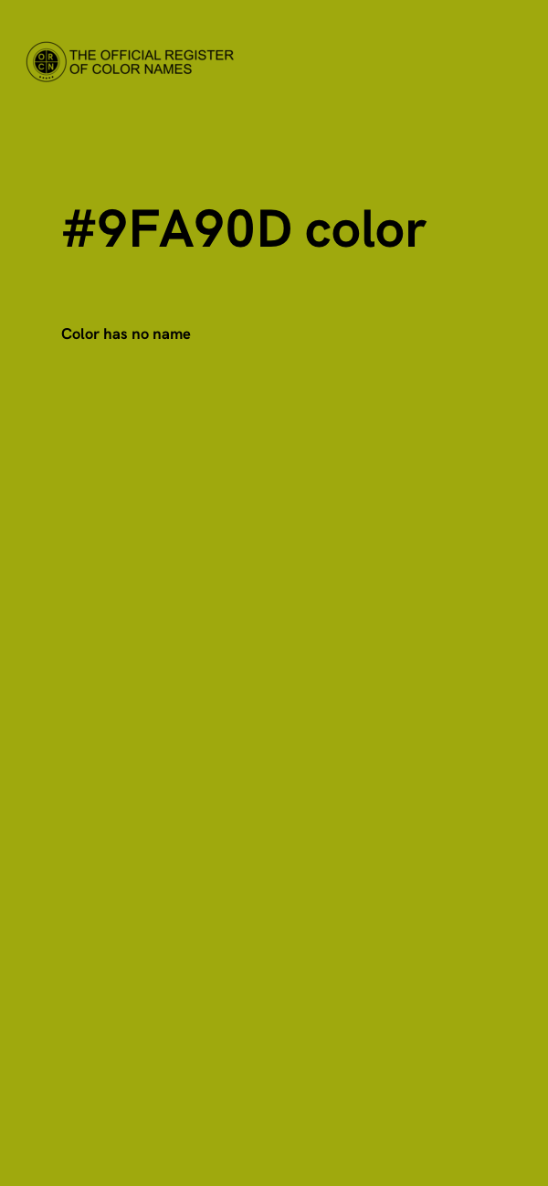 #9FA90D color image
