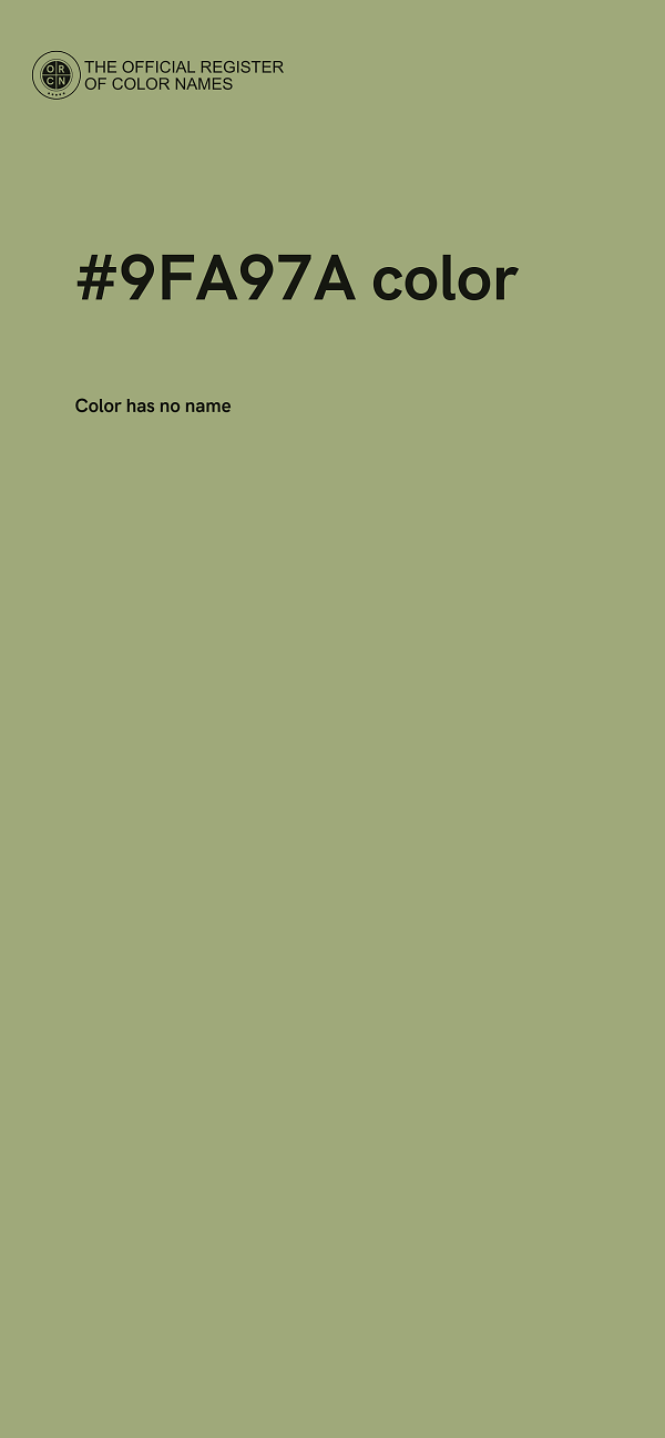 #9FA97A color image