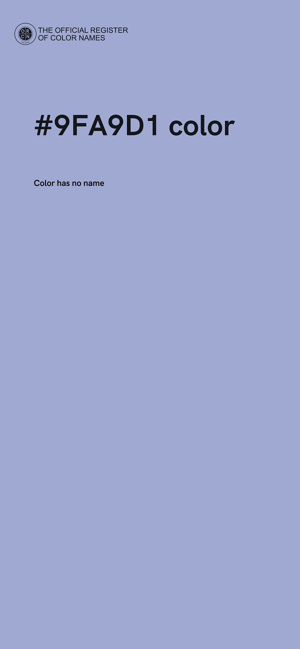 #9FA9D1 color image