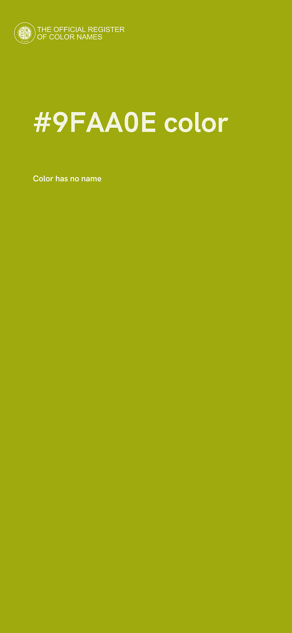 #9FAA0E color image