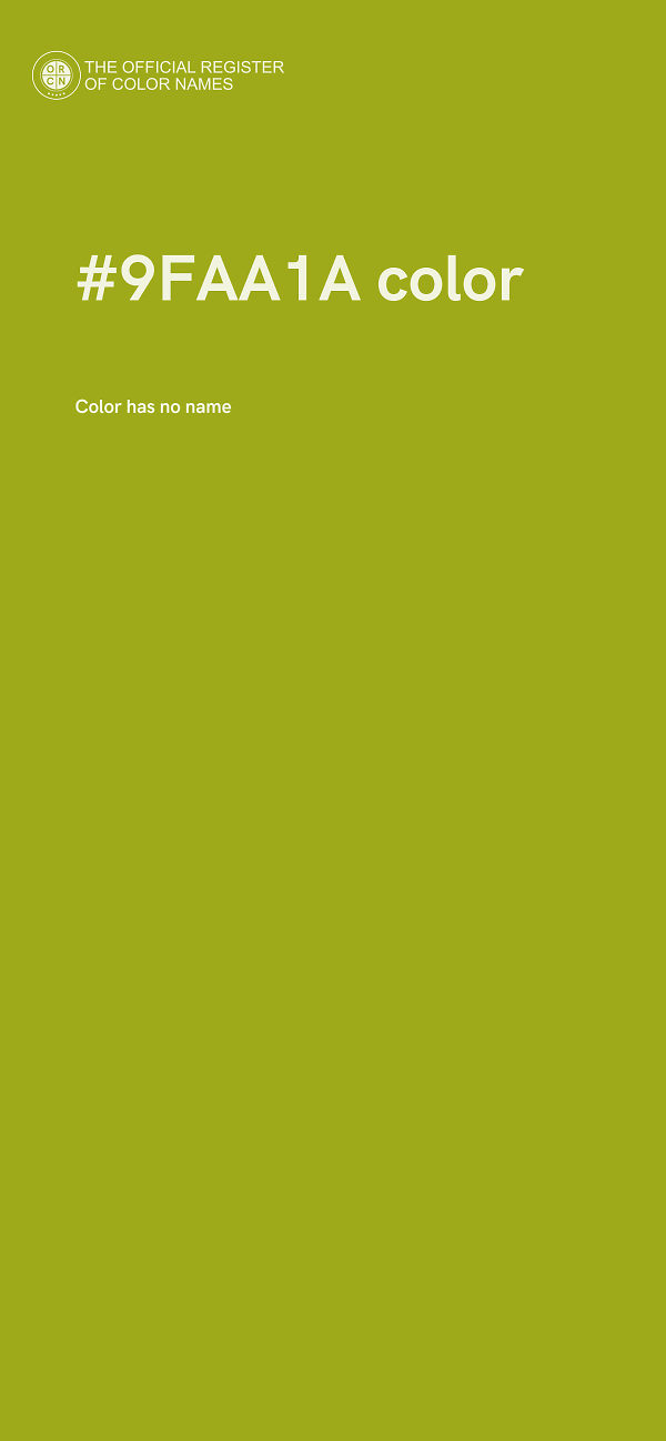 #9FAA1A color image
