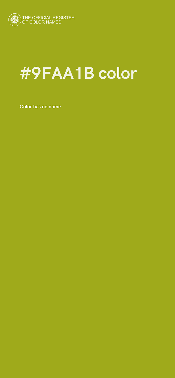 #9FAA1B color image