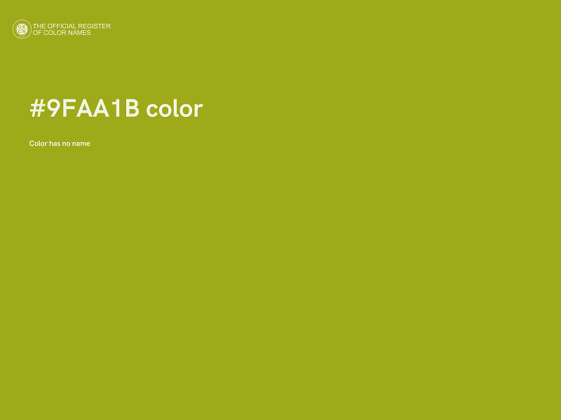 #9FAA1B color image